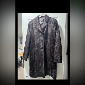 Faux Lambswool Brown Women's Coat by Yansi Fugel Size Small